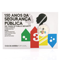 Moeda 2 Euro Portugal 2017 150 Anos da PSP (Proof) Com Cor
