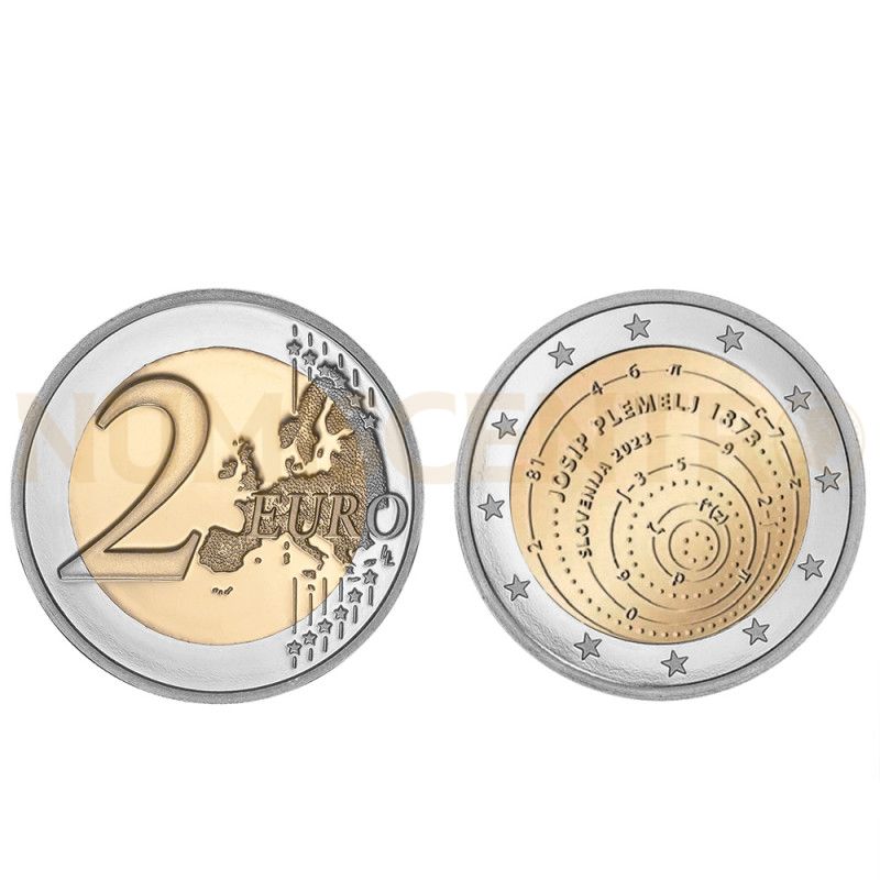 Moeda 2 Euros 150 Anos Nascimento Josip Plemelj Eslovénia 2023