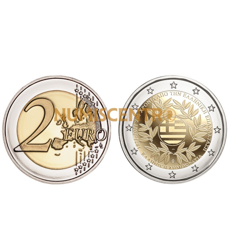 Moeda 2 Euros 200º Aniversário da Revolução Grécia 2021