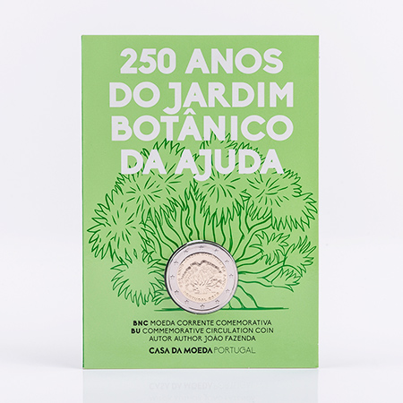 Moeda 2 Euro 250 Anos Jardim Botânico BNC Portugal 2018