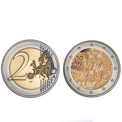Moeda 2 Euro 30 Anos Queda do Muro de Berlim Alemanha 2019 A