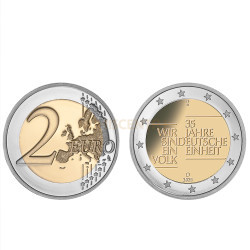 Moeda 2 Euro 35º Aniversário da Reunificação da Alemanha 2025 A