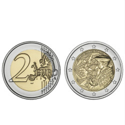 Moeda 2 Euros 35 Anos do Programa Erasmus Portugal 2022 BNC
