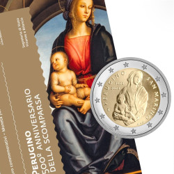 Moeda 2 Euro 500 Anos da morte de Perugino San Marino 2023