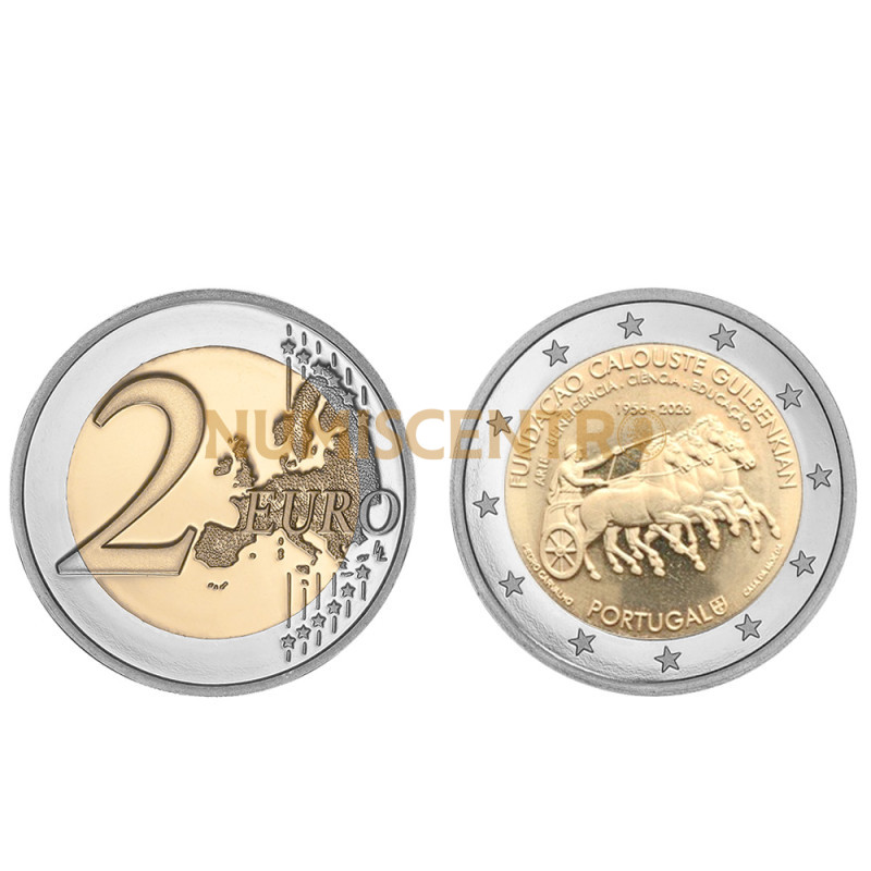 Moeda 2 Euros 70º Aniversário da Fundação Calouste Gulbenkian Portugal 2026 Proof
