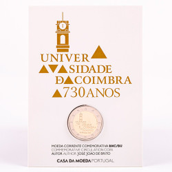 Moeda 2 Euro 730 Anos da Universidade de Coimbra Portugal 2020 BNC