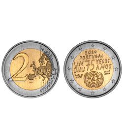 Moeda 2 Euro 75 anos da ONU Portugal 2020 Normal