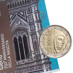 Moeda 2 Euro San Marino 2017 alusiva a 750 Aniversário Giotto