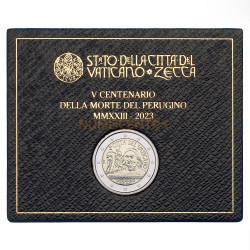 Moeda 2 Euros V Centenario da Morte de Pietro Perugino Vaticano 2023