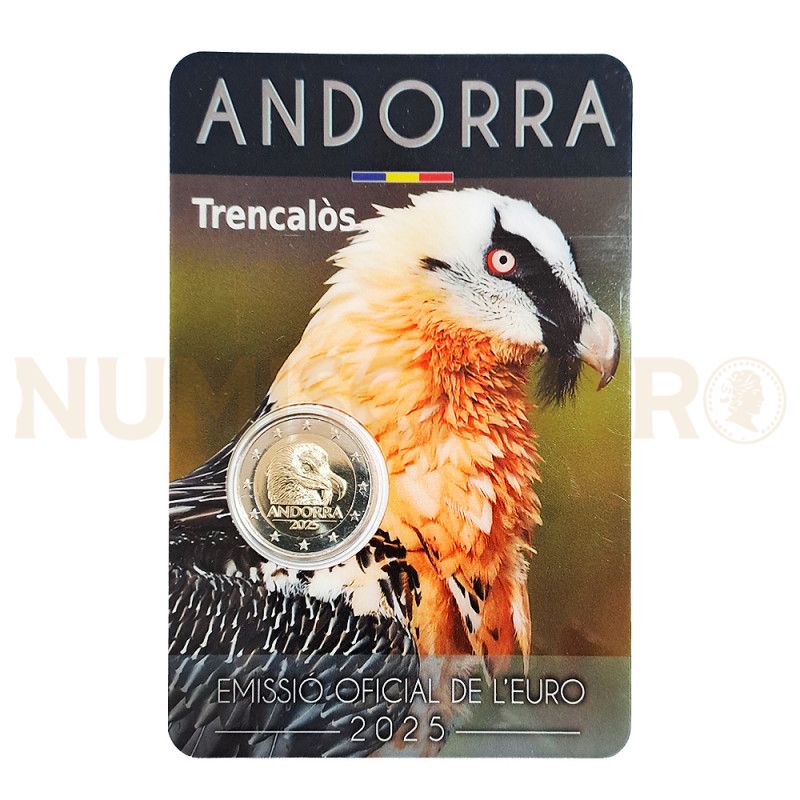Moeda 2 Euros Abutre Quebra-Ossos Andorra 2025