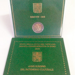 Moeda 2 Euros Ano Europeu do Património Cultural Vaticano 2018