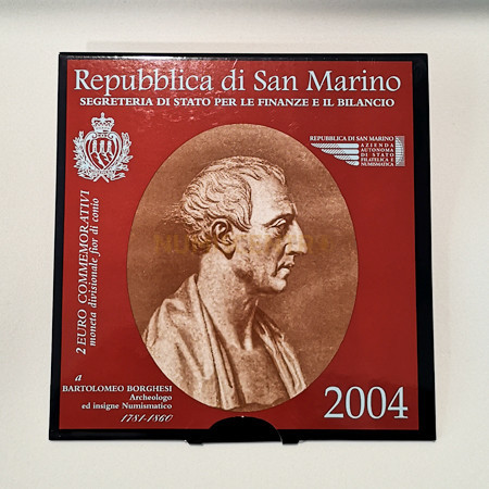 Moeda 2 Euro Bartolomeo Borghesi San Marino 2004