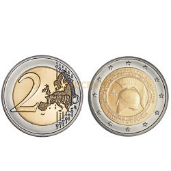 Moeda 2 Euros Batalha de Thermopylae Grécia 2020