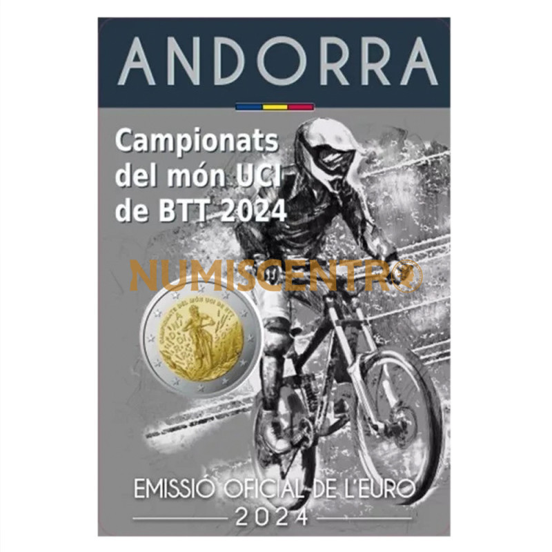 Moeda 2 Euros Campeonato Mundial de Montanha Bike Andorra 2024