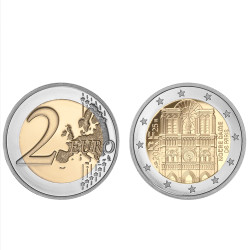 Moeda 2 Euros Catedral de Notre Dame França 2025