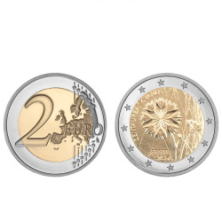 Moeda 2 Euro Centaurea Flor Nacional Estónia 2024