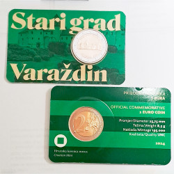 Moeda 2 Euro Cidade de Varazdin Croácia 2024 Coincard