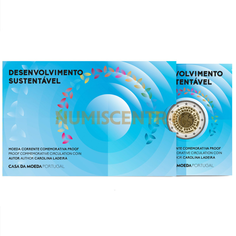 Moeda 2 Euros Desenvolvimento Sustentável Portugal 2025 Proof