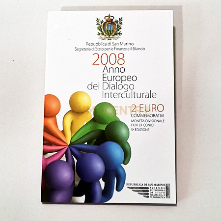 Moeda 2 Euro Diálogo Intercultural San Marino 2008