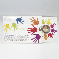 2 Euros 60 Aniversário Direitos Humanos Portugal 2008 Proof