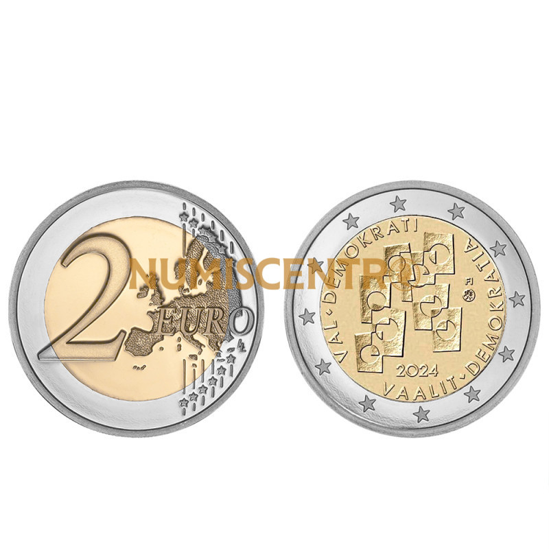 Moeda 2 Euro Eleições e Democracia Finlândia 2024