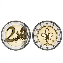 Moeda 2 Euros Escuteiros Sempre Alerta Sempre Pronto Portugal 2025 Proof