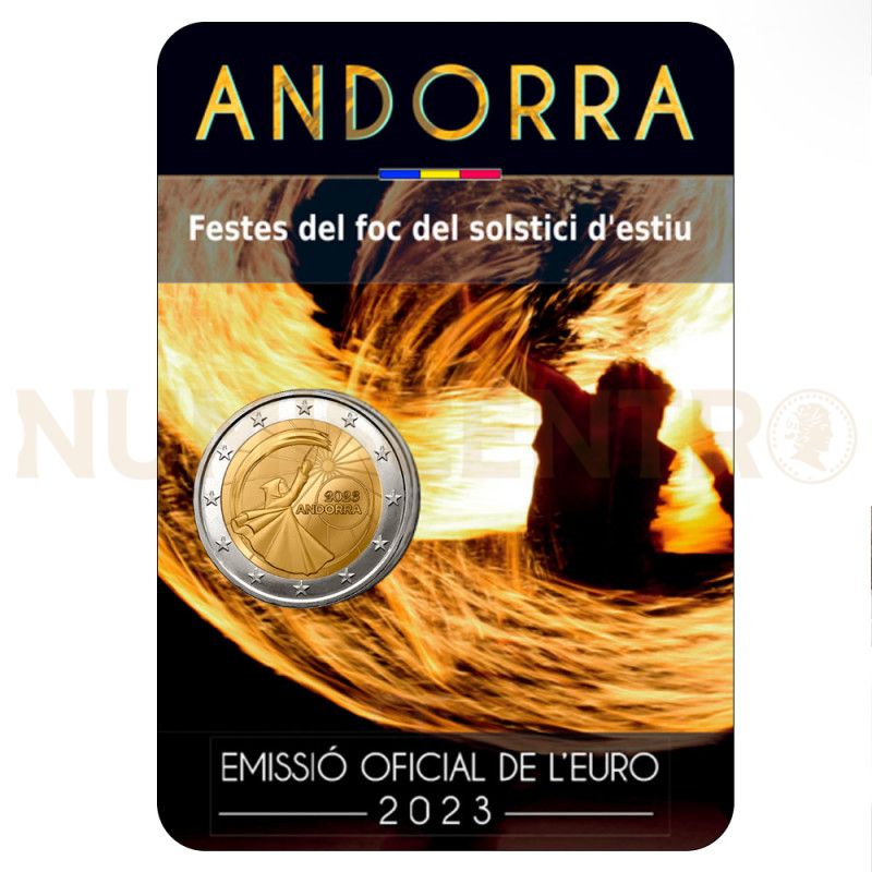 Moeda 2 Euros Festividade do Solstício de Verão Andorra 2023
