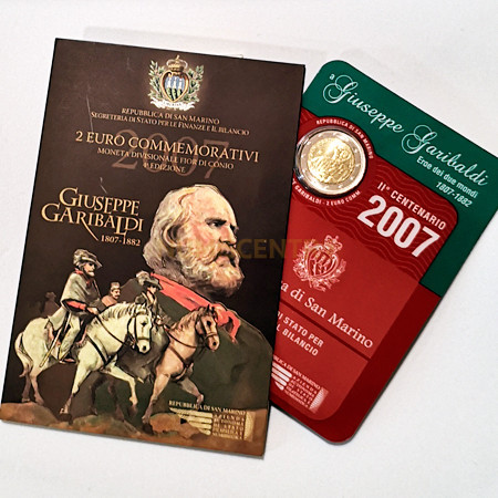 Moeda 2 Euro Giusep Garibaldi San Marino 2007