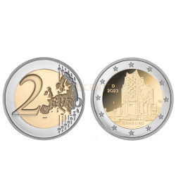 Moeda 2 Euro Hamburgo Alemanha 2023 D