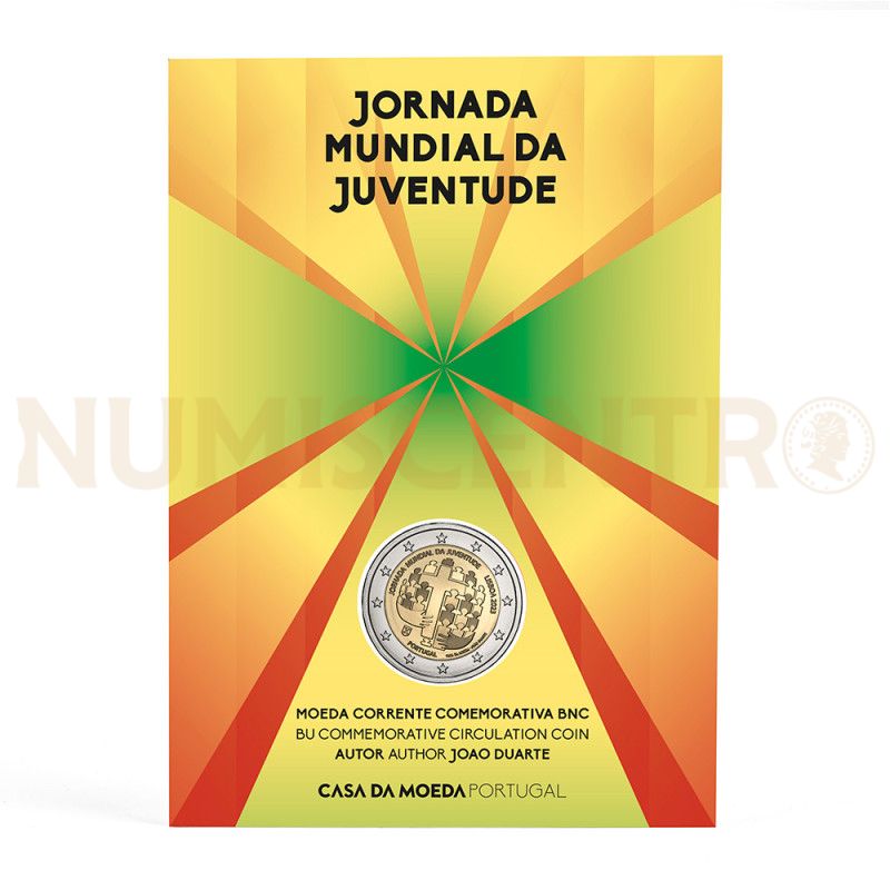 Moeda 2 Euros Jornada Mundial da Juventude Portugal 2023 BNC