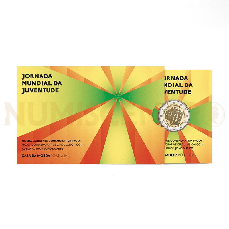 Moeda 2 Euros Jornada Mundial da Juventude Portugal 2023 Proof
