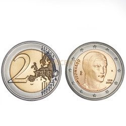 Moeda 2 Euros Leonardo da vinci de Itália 2019