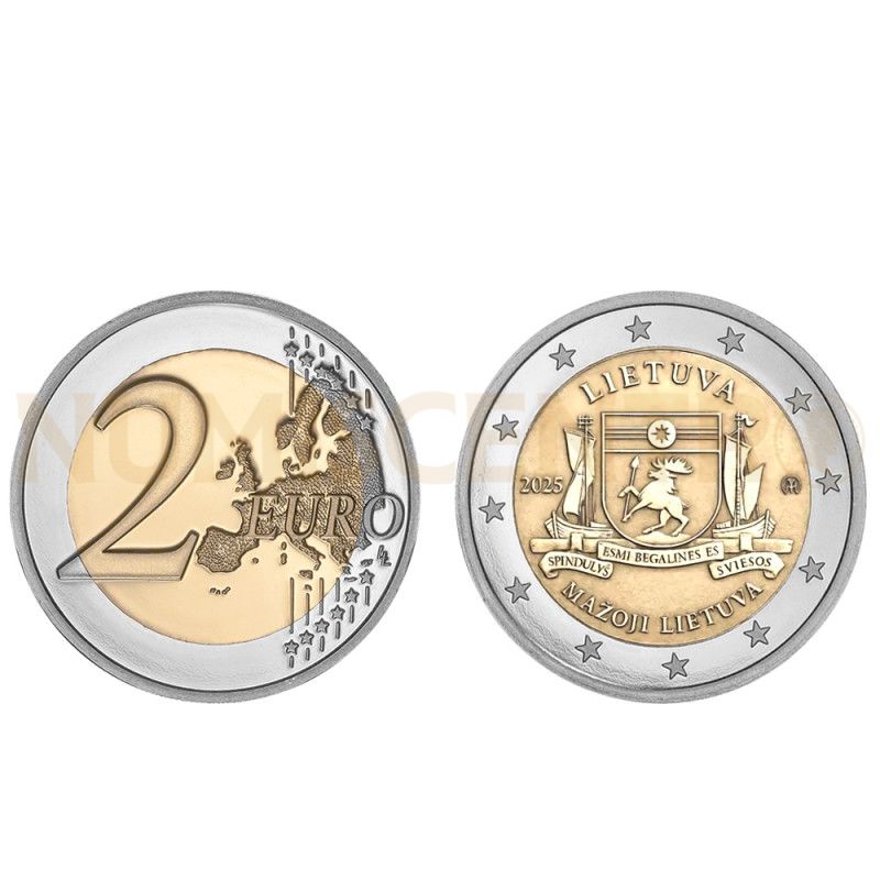 Moeda 2 Euros Lituânia Menor 2025
