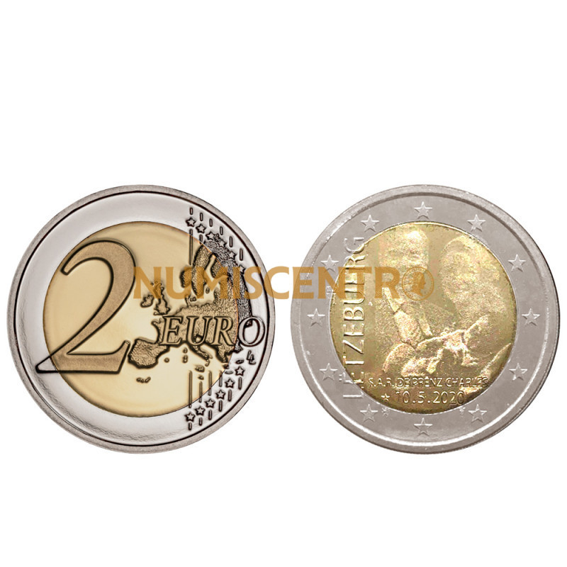 Moeda 2 Euro Nascimento Grão Duque Carlos Luxemburgo 2020 holograma