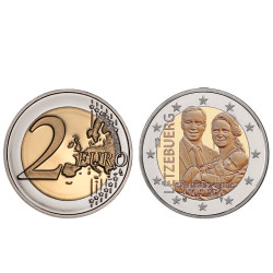 Moeda 2 Euro Nascimento Grão Duque Carlos Luxemburgo 2020 relevo