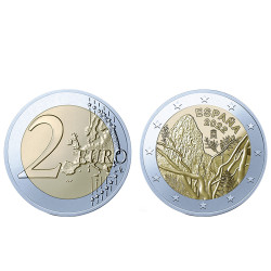 Moeda 2 Euro Parque Nacional de Garajonay Espanha 2022