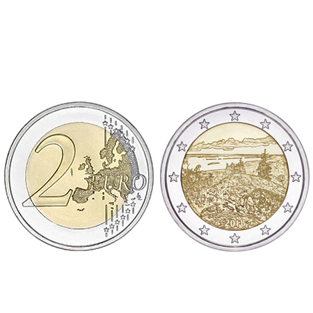 Moeda 2 Euro Parque Natural de Koli Finlândia 2018