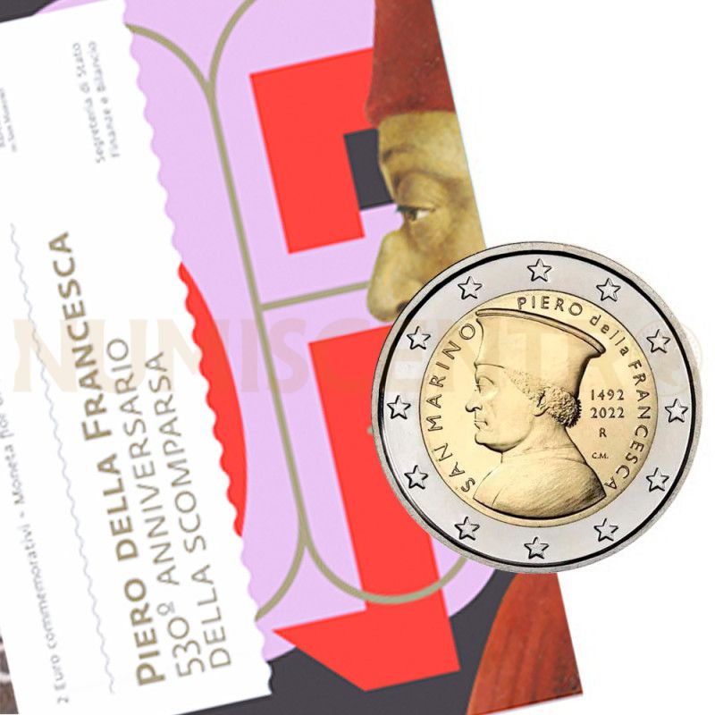 Moeda 2 Euro Piero Della Francesca San Marino 2022