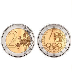 Moeda 2 Euros Portugal nos jogos Olímpicos de Tóquio Portugal 2021 Normal