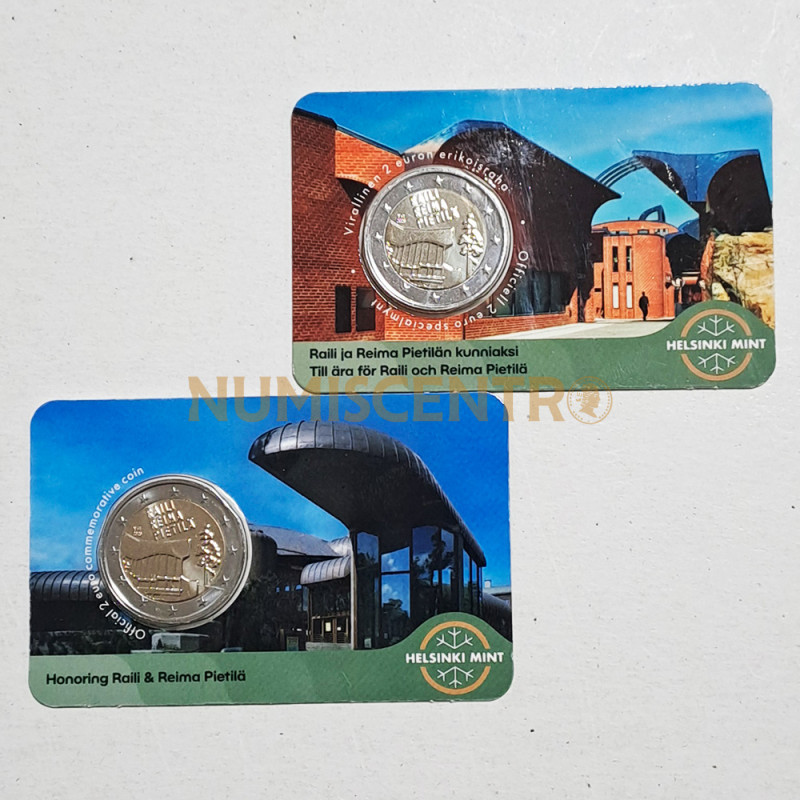 Moeda 2 Euro Raili e Reima Pietila Finlandia 2026 Coincard