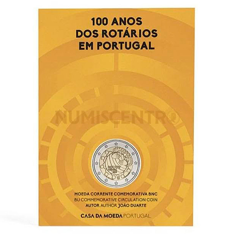 Moeda 2 Euros Rotary Portugal 2026 BNC