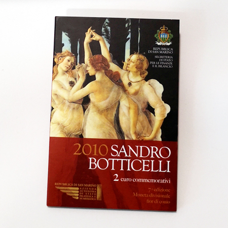 Moeda 2 Euro Sandro Botticelli San Marino 2010