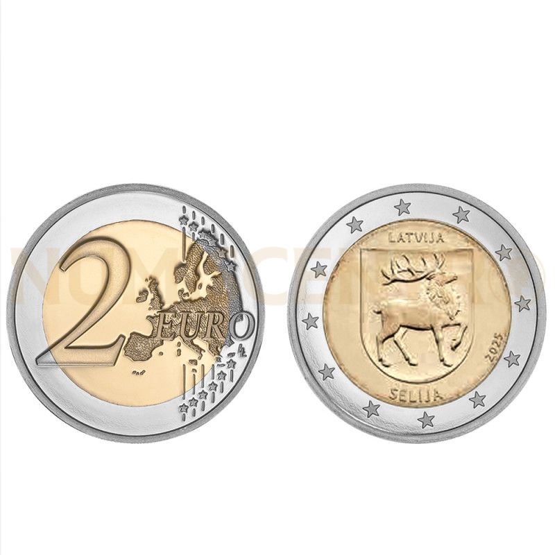 Moeda 2 Euros Selija Letónia 2025