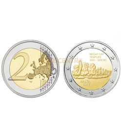 Moeda 2 Euros Templo Hagar Qim Malta 2017