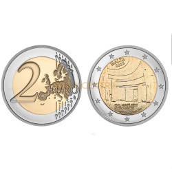 Moeda 2 Euros Templo Khal-Saflieni Malta 2022