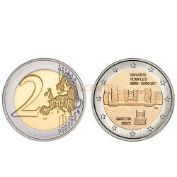 Moeda 2 Euros Templos Megalíticos Tarxien Malta 2021