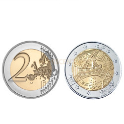 Moeda 2 Euros Tocha Olímpica 2024 França 2024