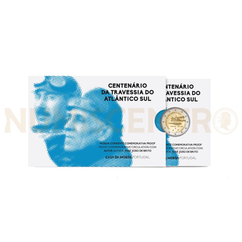Moeda 2 Euros Travessia do Atlântico Sul Portugal 2022 Proof