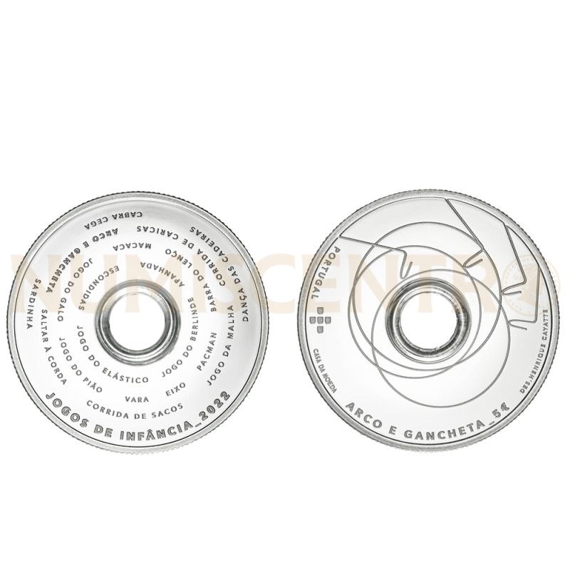 Moeda 5€ Arco e Gancheta Portugal 2022 Prata Proof