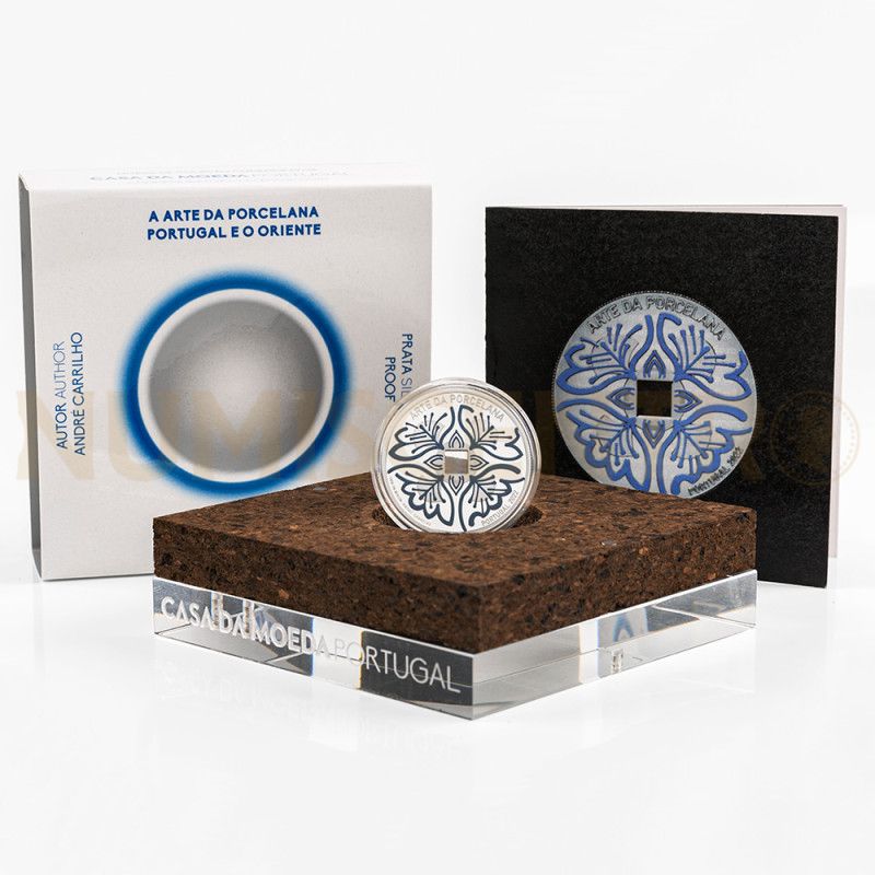 Moeda 5€ Arte da Porcelana Portugal 2022 Prata Proof